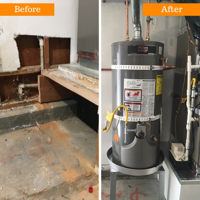 Water Heater Before & After - Ideal Service